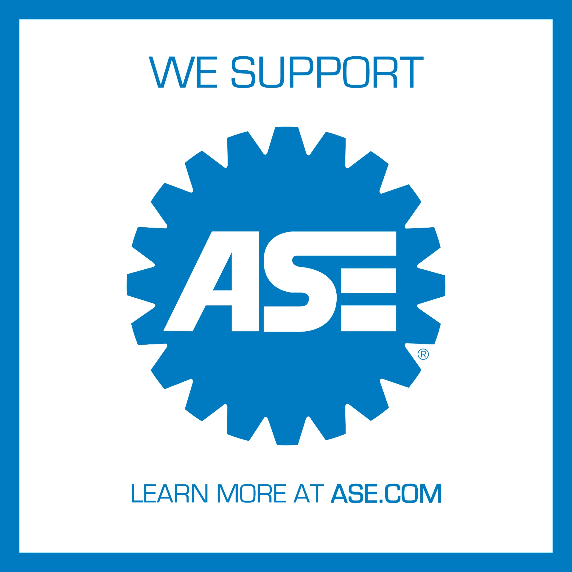 We support ASE — learn more at ase.com