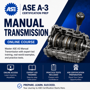 ASE A3 Manual Drive Train and Axles Certification Prep Course Online