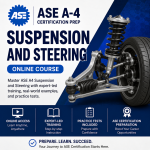 ASE A4 Suspension and Steering Certification Prep Course Online